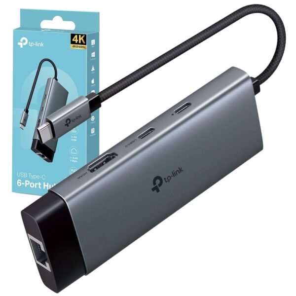 USB Type-C 6-Port Hub SPEC: 1 USB-C Connector, 1