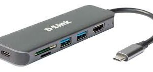 D-Link DUB-2327 6-in-1 USB-C Hub with HDMI, SD/microSD card reader