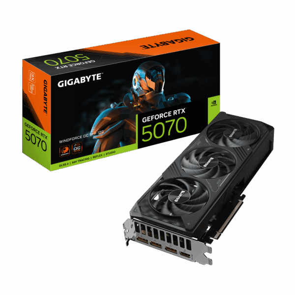 Placa Video GIGABYTE GEFORCE RTX 5070 WINDFORCE OC SFF 12GB