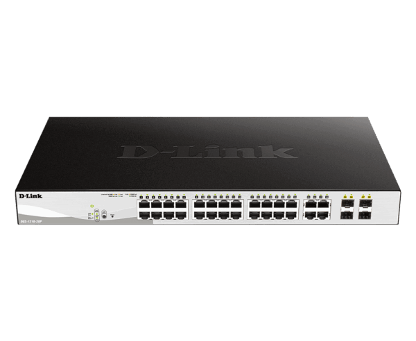 D-Link Switch DGS-1210-28P/ME, 24 porturi Gigabit PoE Base-T, 4 porturi