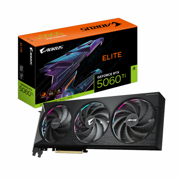 Placa Video GIGABYTE AORUS GEFORCE RTX 5060 TI ELITE 16GB
