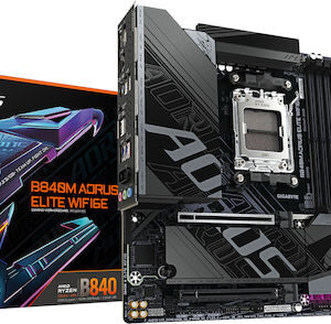 Placa de Baza GIGABYTE B840M AORUS ELITE WIFI6E AM5, 4x