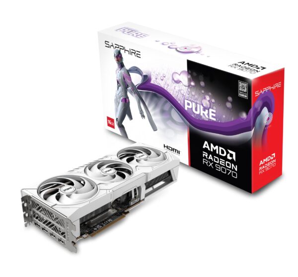 Placa Video SAPPHIRE AMD RADEON PURE RX 9070 16GB GDDR6