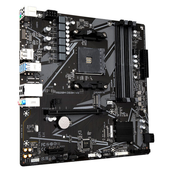 Placa de Baza GIGABYTE A520M DS3H AC AM4, 4x DDR4, - imagine 2