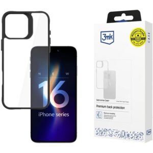 Protective cover 3mk Satin Armor Case+ for iPhone 16, Transparent