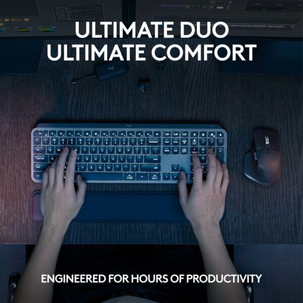 Kit Logitech MX Keys S, tastatura wireless, greutate 810 g, - imagine 10