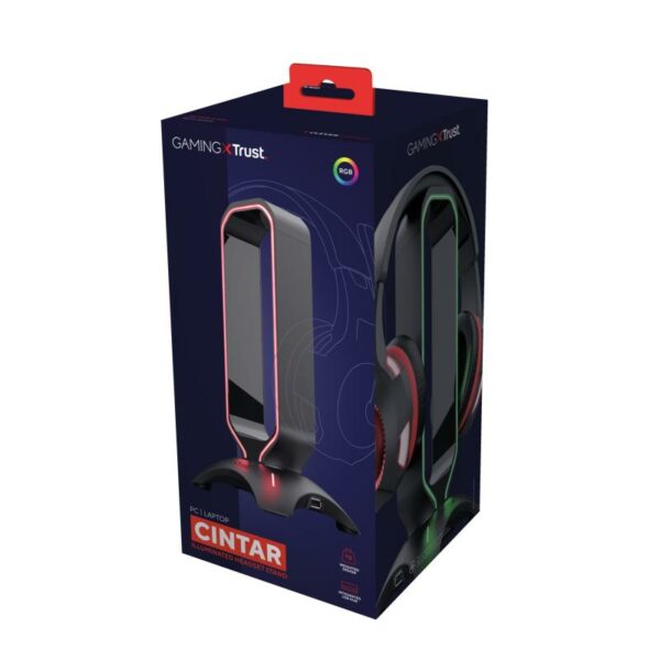 Suport Casti Trust GXT 265 Cintar RGB Headset Stand - imagine 18