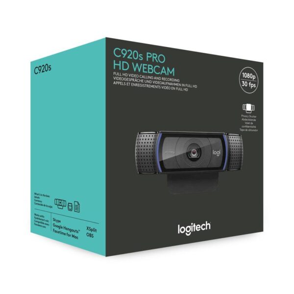 Camera web Logitech Pro HD Webcam C920s, rezolutie video 1920 - imagine 12