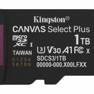 Card de Memorie MicroSDXC Kingston, 1TB, Canvas Select Plus,Fara Adaptor