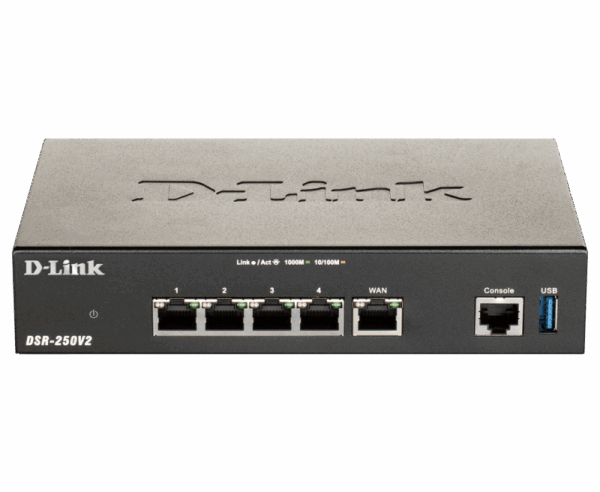 D-Link DSR-250v2 5 Port Gigabit VPN Router, interfata: 1 x - imagine 5