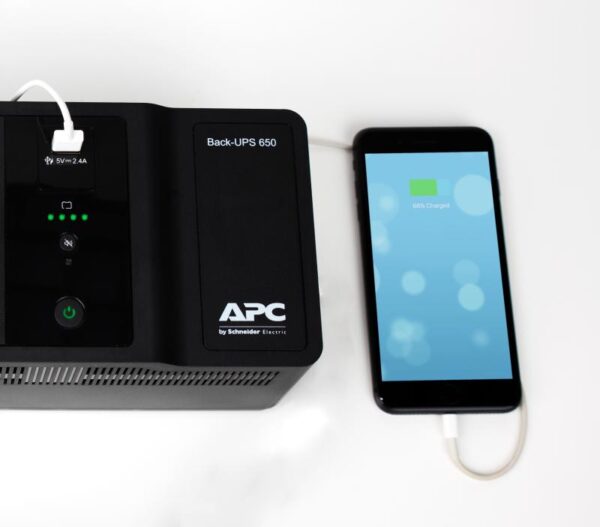 UPS APC Back-UPS 650VA, 230V, 1 USB charging ,3 ani - imagine 9