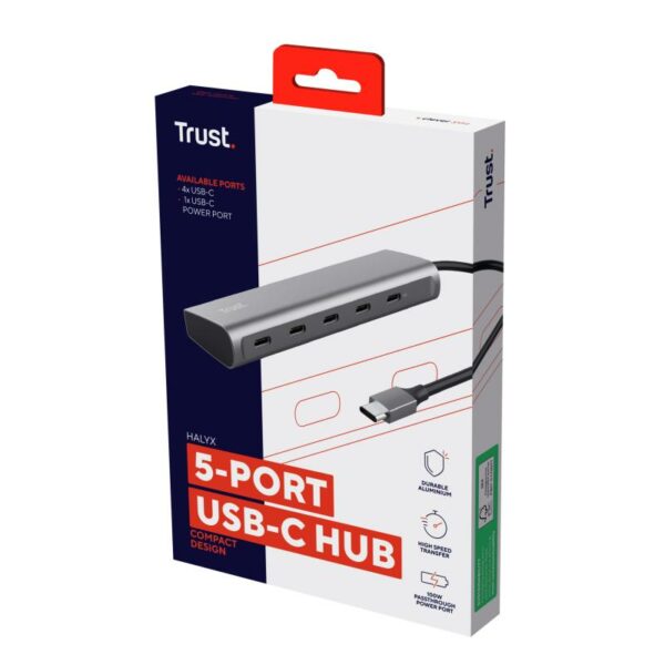 Hub Trust Halyx, 5 porturi USB-C 3.2 gen 1: 1 - imagine 14