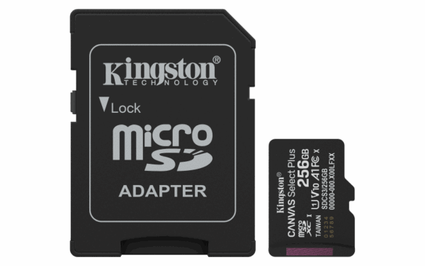 Card de Memorie MicroSDXC Kingston, 256GB,Canvas Select Plus,Cu Adaptor