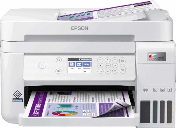 Multifunctional inkjet color Epson EcoTank CISS L6276, culoare alb, dimensiune - imagine 3