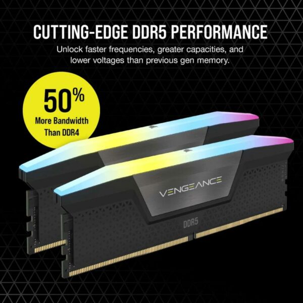 CORSAIR VENGEANCE RGB DDR5 96GB (2 x 48GB) DDR5 6400 - imagine 9