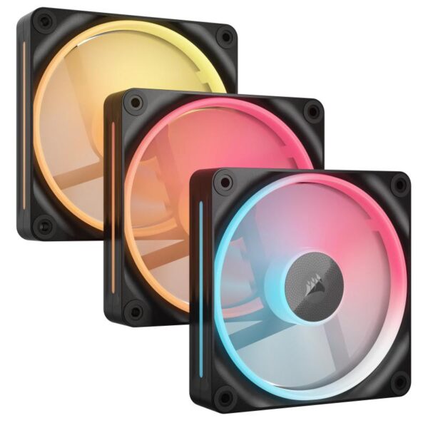 Ventilatoare Carcasa CORSAIR iCUE LINK LX120 REVERSE 3x120mm RGB NEGRU - imagine 3