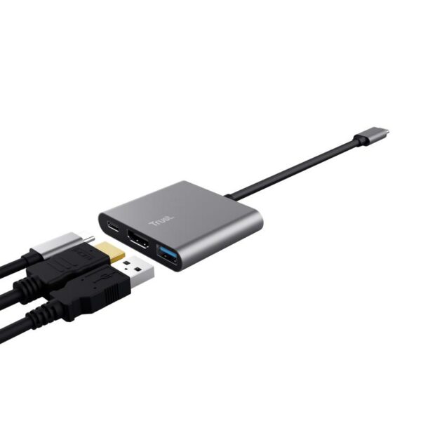 Hub USB Trust Dalyx, 3 porturi USB-C, silver - imagine 7