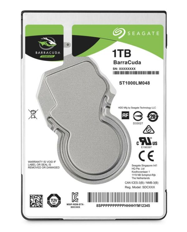 HDD Laptop Seagate BarraCuda® 1TB, 5400RPM, SATA III - imagine 3