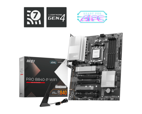 Placa de Baza MSI PRO B840-P WIFI AM5, 4x DDR5,