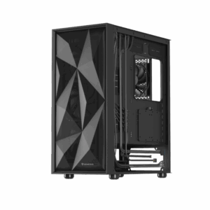 Carcasa GENESIS DIAXID 605F Mid Tower NEGRU, Tempered Glass, Sloturi