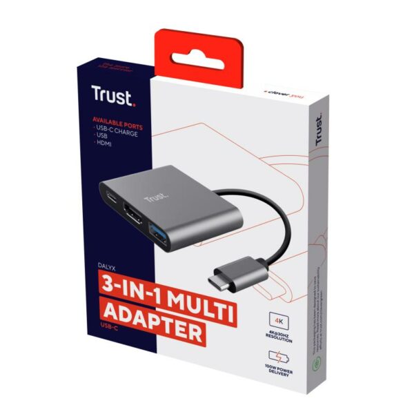 Hub USB Trust Dalyx, 3 porturi USB-C, silver - imagine 10