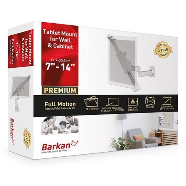 Stand tableta si Barkan T72, 7" - 14"/ 18-36 cm, - imagine 5
