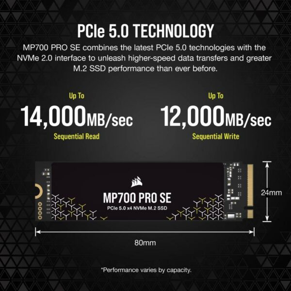 SSD CORSAIR MP700 PRO SE 4TB PCIE 5.0 x4 NVMe - imagine 8