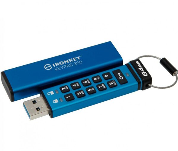 USB Flash Drive Kingston 64GB IronKey Keypad 200, USB 3.2 - imagine 4