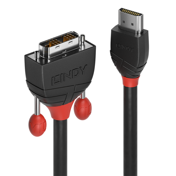 Cablu Lindy HDMI to DVI-D Cable, lungime 5m, rezolutie maxima - imagine 3