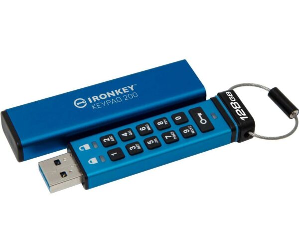 USB Flash Drive Kingston 128GB IronKey Keypad 200, USB 3.2 - imagine 4