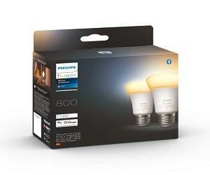 2 Becuri LED inteligente Philips Hue A60, Bluetooth, E27, 6W