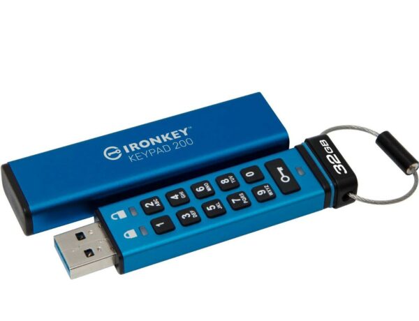USB Flash Drive Kingston 32GB IronKey Keypad 200, USB 3.2 - imagine 4