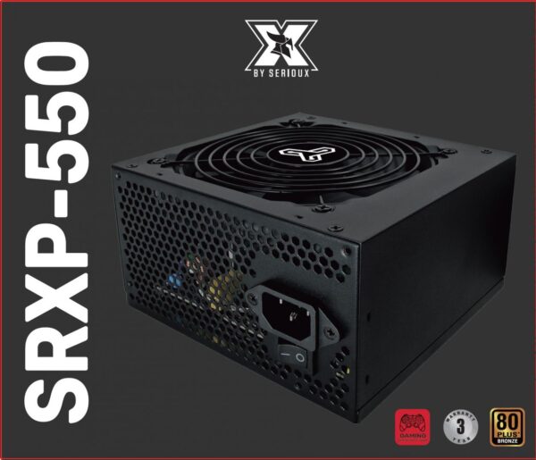 Sursa Serioux Energy 550W, Ventilator 12cm, ATX, material metal, cabluri: