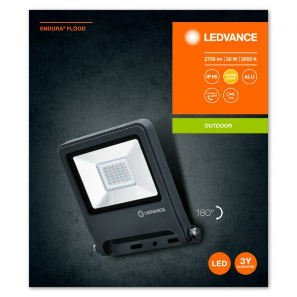 Proiector LED Ledvance ENDURA FLOOD, 30W, 220-240V, 2700 lm, lumina