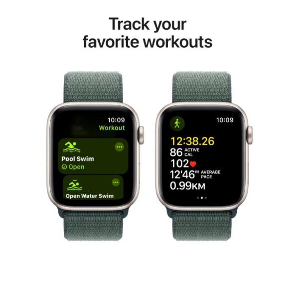 Apple Watch SE GPS + Cellular 44mm Starlight Aluminium Case - imagine 5