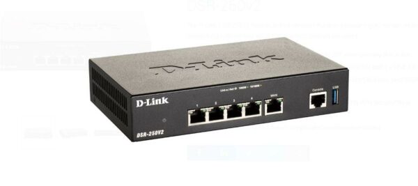 D-Link DSR-250v2 5 Port Gigabit VPN Router, interfata: 1 x