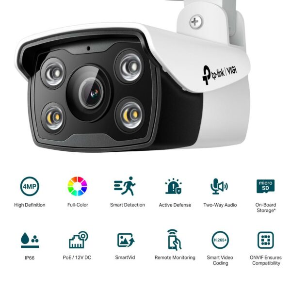 TP-Link Camera IR de supraveghere Bullet pentru exterior VIGI C340(2.8MM), - imagine 3