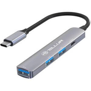Hub USB 3.1 Tellur, 4 port: 2xUSB 2.0 + 1xUSB-C