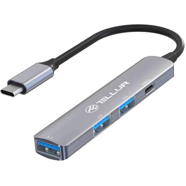 Hub USB 3.1 Tellur, 4 port: 2xUSB 2.0 + 1xUSB-C
