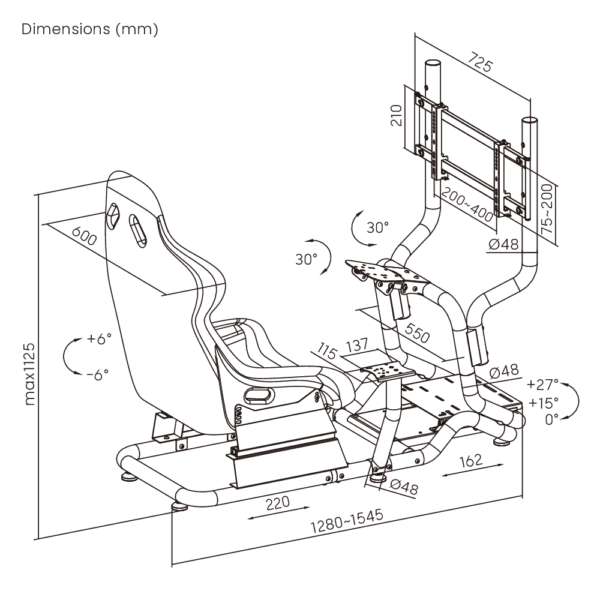 Scaun gaming Serioux Racing Cockpit cu suport monitor - imagine 11