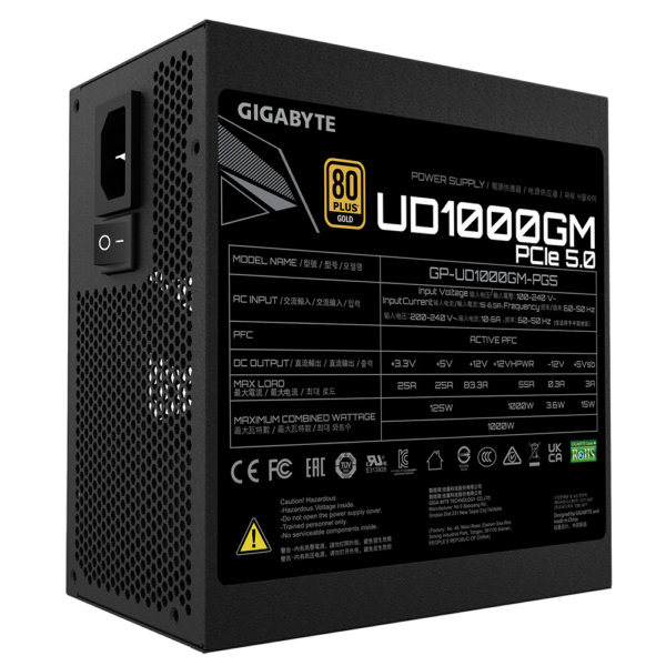 Sursa Gigabyte UD1000GM, 1000W, 80PLUS Gold, Eff. 90%, ATX - imagine 6