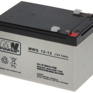 Acumulator AGM 12Ah 12V seria  MW Power,MWS12-12, terminal de