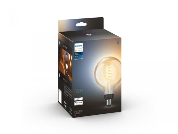 Bec LED inteligent vintage (decorativ) Philips Hue Filament Glob G125, - imagine 3