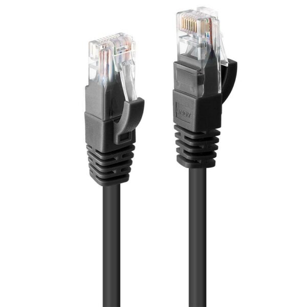 Cablu retea Lindy LY-48077, 1m Cat.6 U/UTP, Black - imagine 4