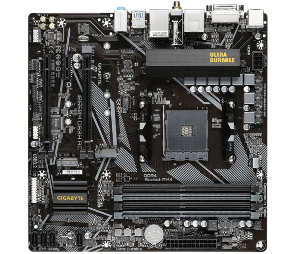 Placa de baza Gigabyte B550M DS3H AC AM4 - imagine 3