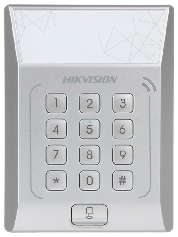 Cititor standalone cu tastatura si card de proximitate Hikvision, DS-