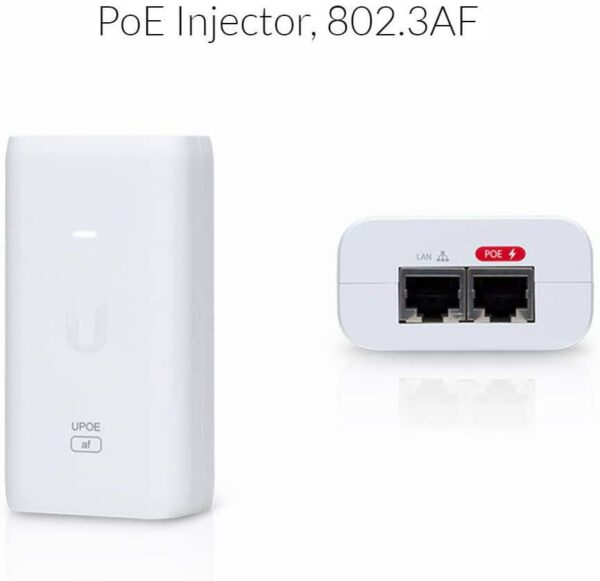 Ubiquiti POE External Injector, U-POE-AF, Output Voltage 48VDC @ 0.32A,