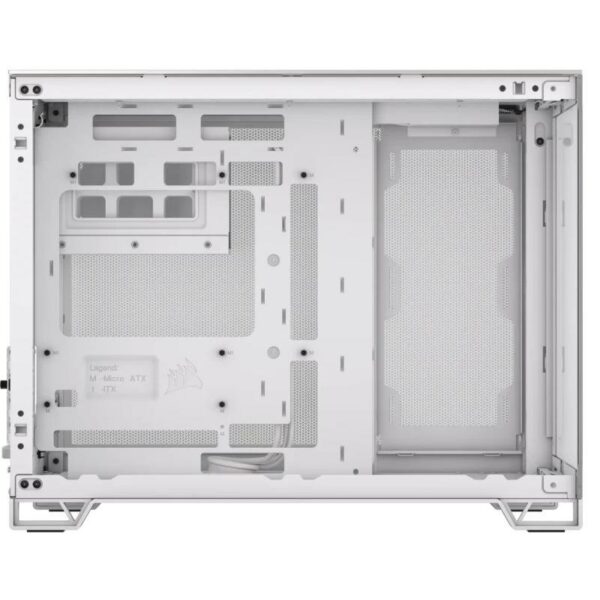 Carcasa CORSAIR 2500X Micro ATX Dual Chamber White/Satin Gray Aluminium - imagine 3