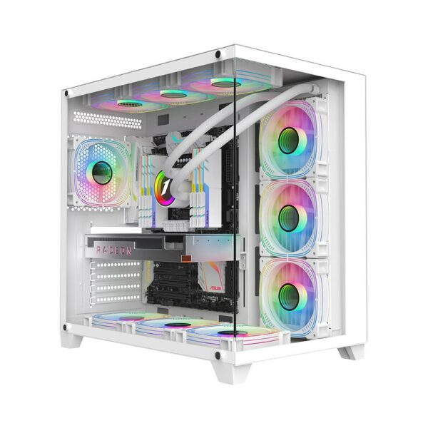 Carcasa 1STPLAYER Gaming MV8 Cube Tower ALB - imagine 6