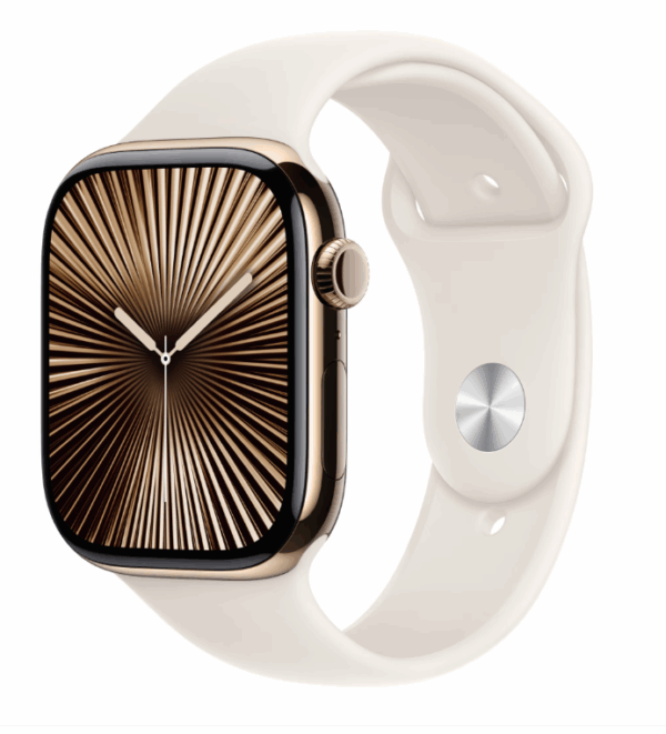 Apple Watch Series 10 GPS + Cellular 46mm Gold Titanium - imagine 3